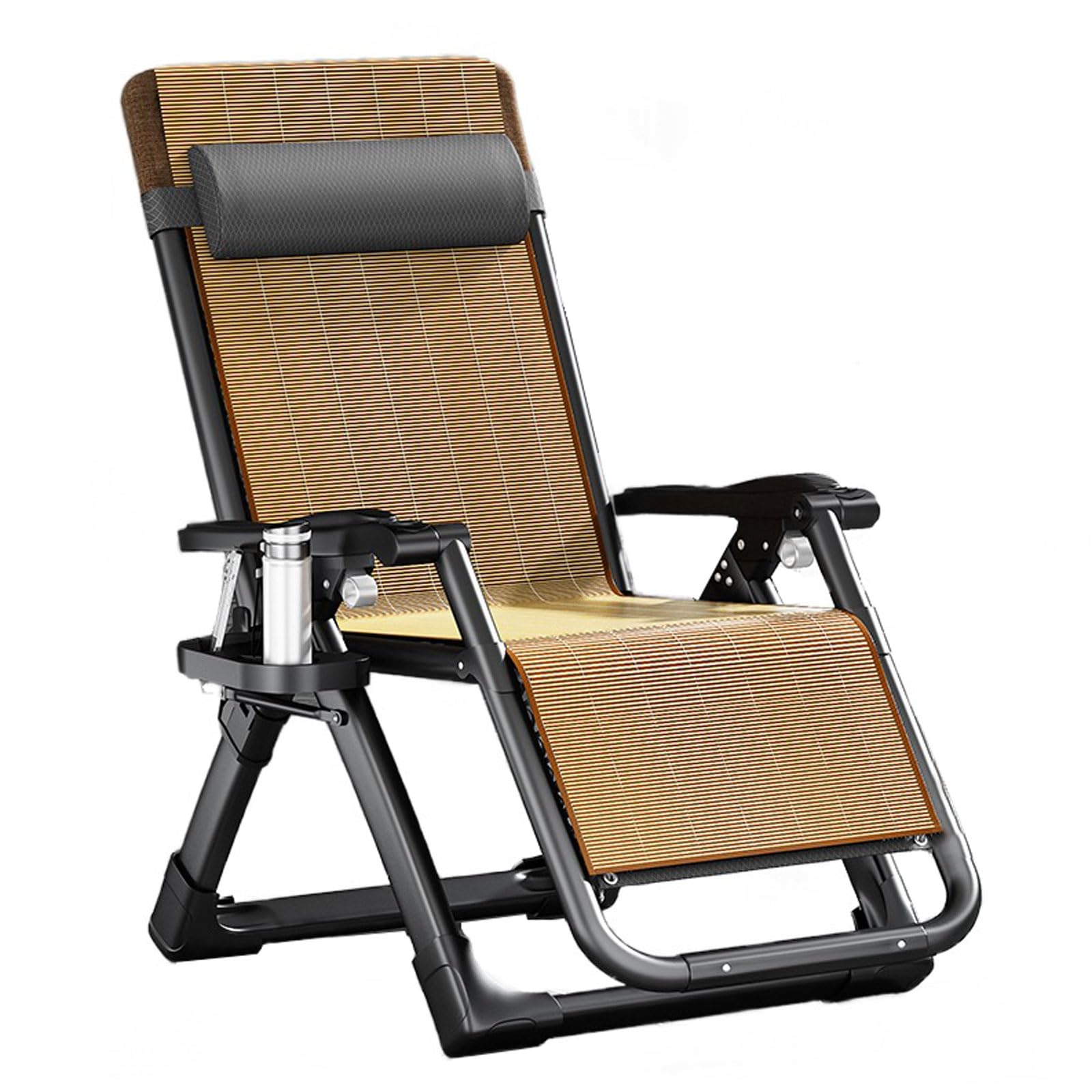 Générique Fauteuil inclinable Pliant réglable - Fauteuils de Repos pliants réglables pour Jardin, terrasse, Plage (K, 60 x 75 x 80 cm)