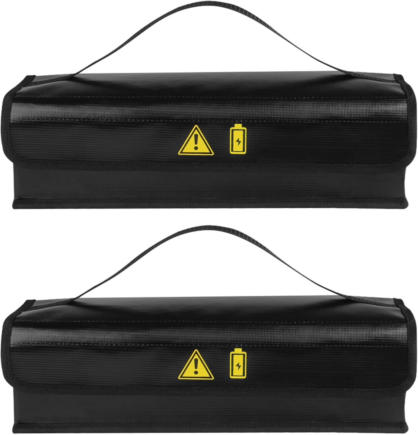 Ebike Battery Bag 2Pcs 16x5.5x5in Large-Capacity Explosion-Proof Lipo Battery Bag with Handle Fireproof & Waterproof for Charging and Storage