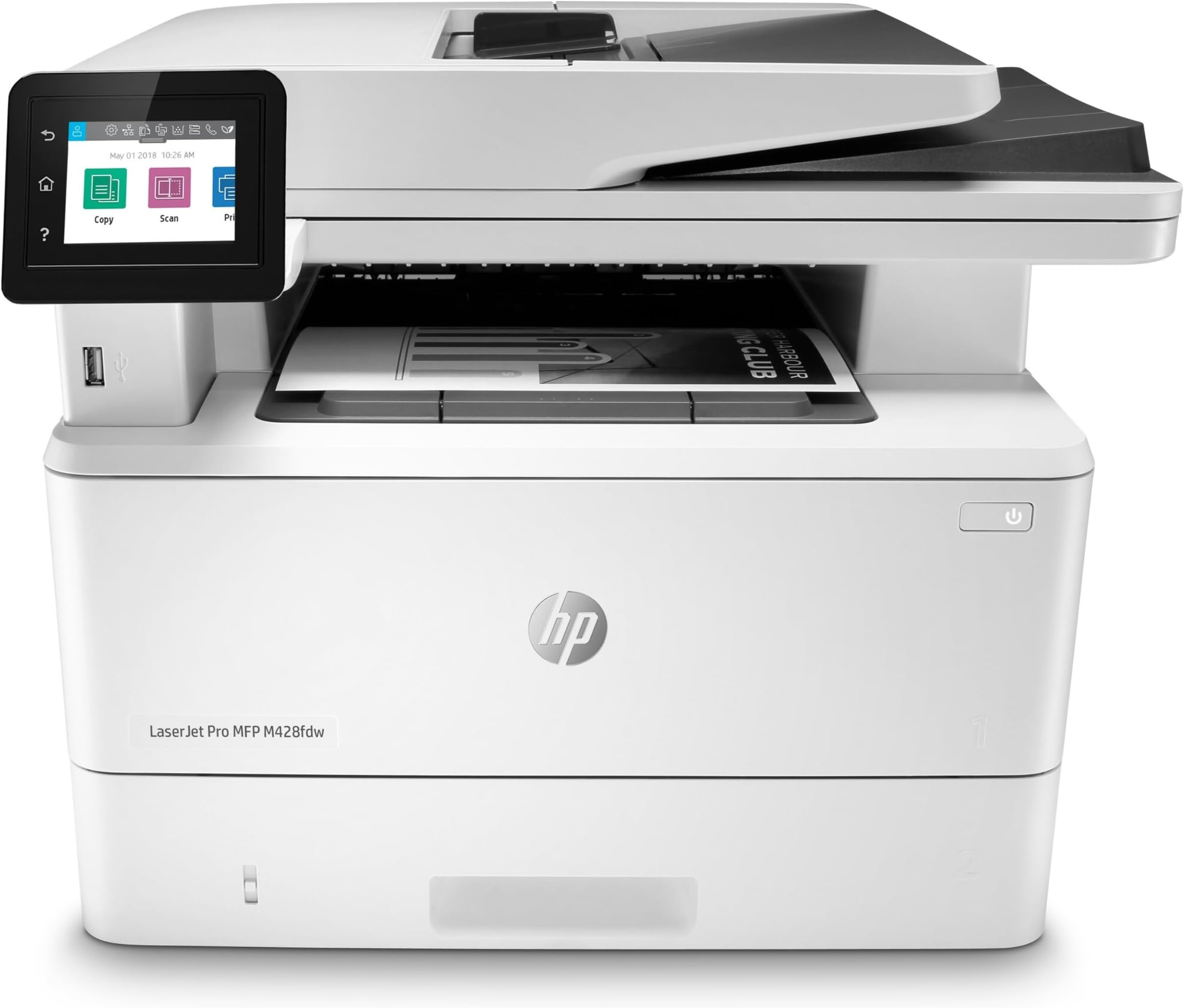HP LaserJet Pro MFP M428fdw Wireless Monochrome All-in-One Printer with Built-in Ethernet & 2-Sided Printing, Works with Alexa (W1A30A)
