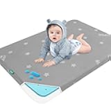 Bassinet Mattress Pad 24 x 38 Compatible with Dream On Me Nest/Zazzy, Davinci & Delta Children Mini Crib, Waterproof Breathable Baby Foam with Removable Zippered Cover, Ultra Soft