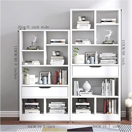 Miniatura 4 de BNNP Estantería de almacenamiento vertical para gabinete, estantería de sala de estar, gabinete de almacenamiento, estantería vertical económica