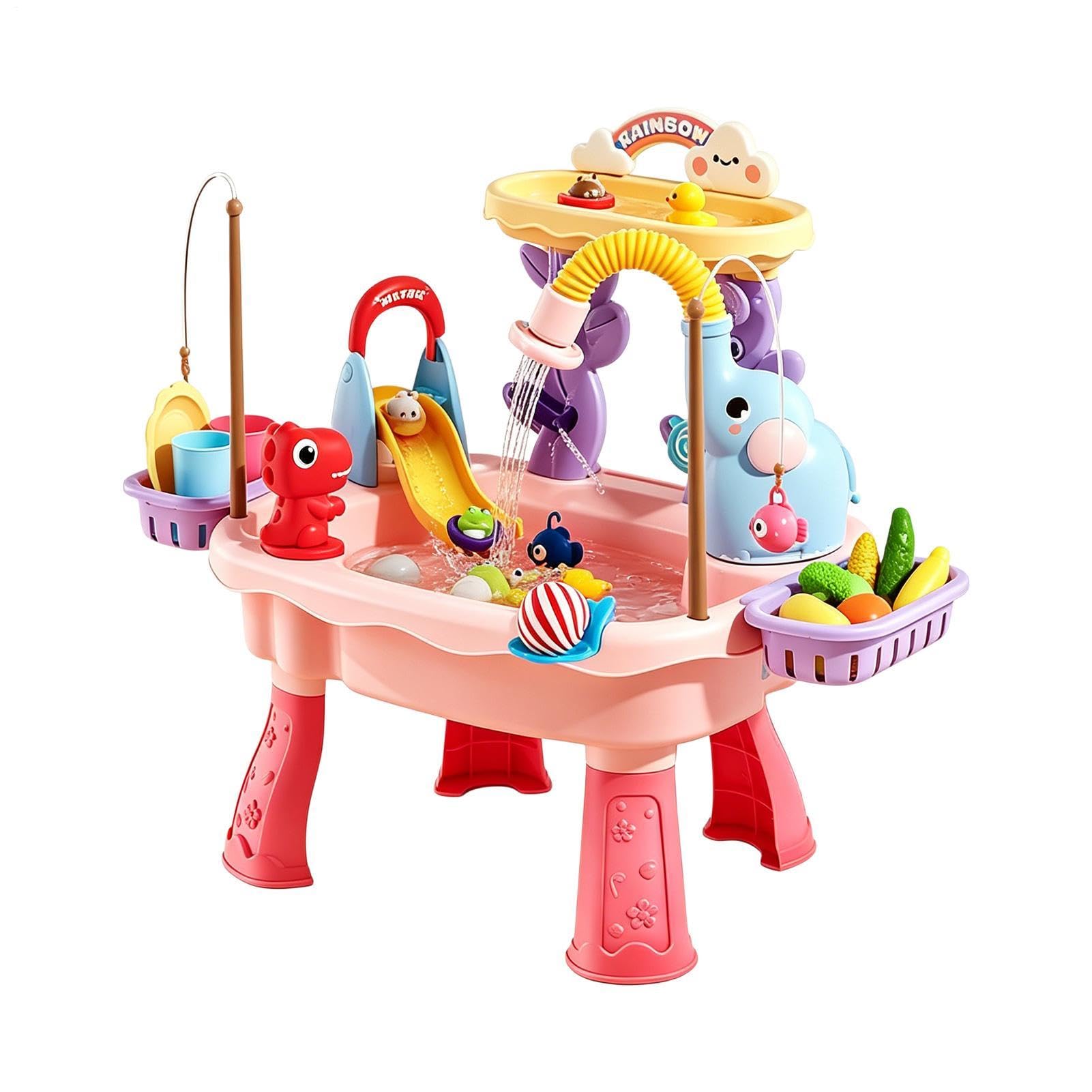 Generisch Outdoor Wassertisch - Mit Angelspiel - Kinder Aktivitätstisch,Für Mädchen Garten Terrasse Camping Sommer Kindertagesstätte Vorschule