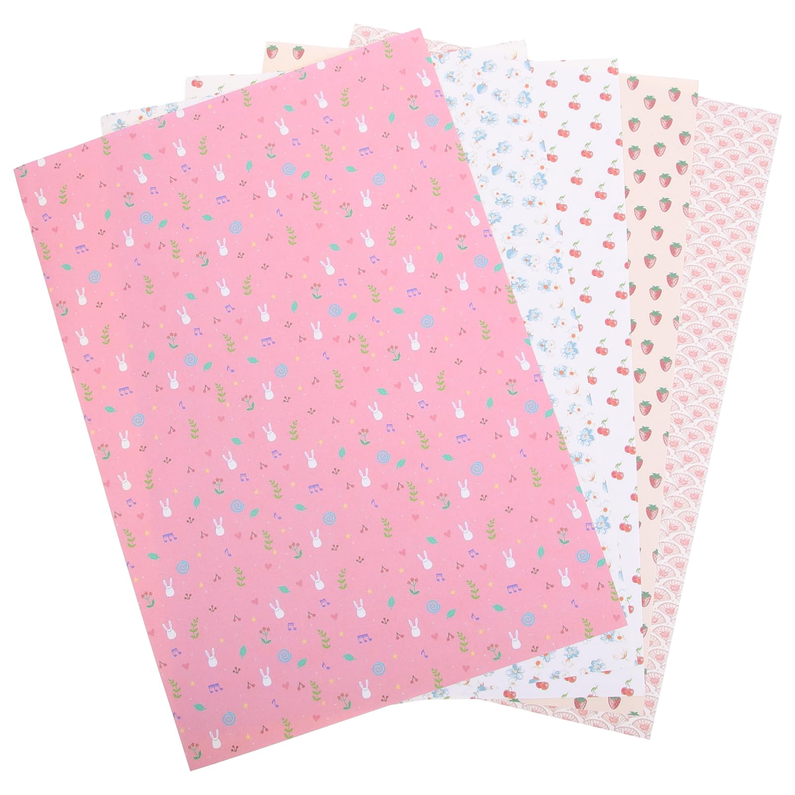 Toddmomy 5 Sheets Dolls House Wallpaper Self Adhesive, Mixed Plastic Floorboards & Floral Wall Coverings