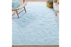 Merelax: Plush Baby Blue Area Rug for Cozy Spaces