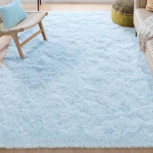 Merelax - Alfombra moderna de pelo largo y suave para habitación, sala, dormitorio de niños y guardería, alfombra decorativa suave, cómoda y