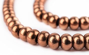The Bead Chest Copper Padre Beads 9mm, Full Strand of Quality Metal Spacers for DIY Jewelry Design