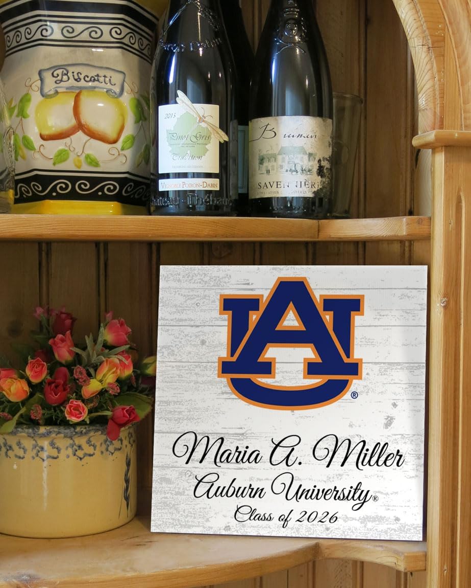 Official Auburn University Class Year Plaque with Name - Gift for Students, Alumni or Graduation