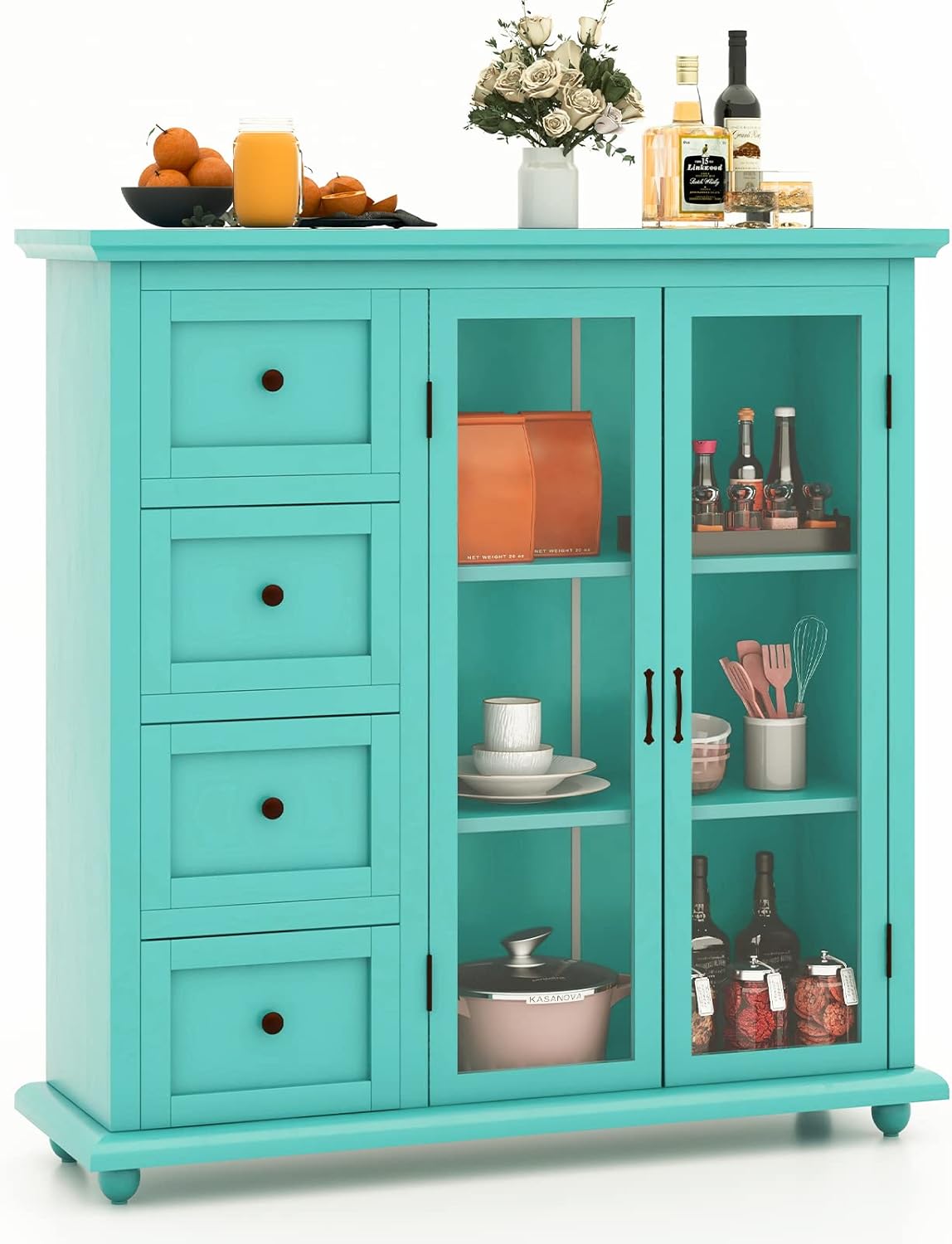 Giantex Buffet Sideboard with Storage Kitchen Pantry with 2