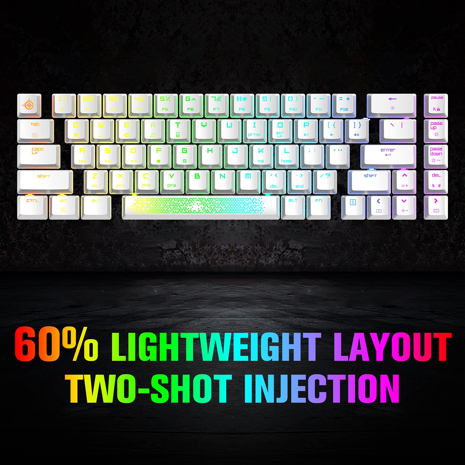 Amazon | MAGIC-REFINER 60% RGB ミニメカニカルゲームキーボード