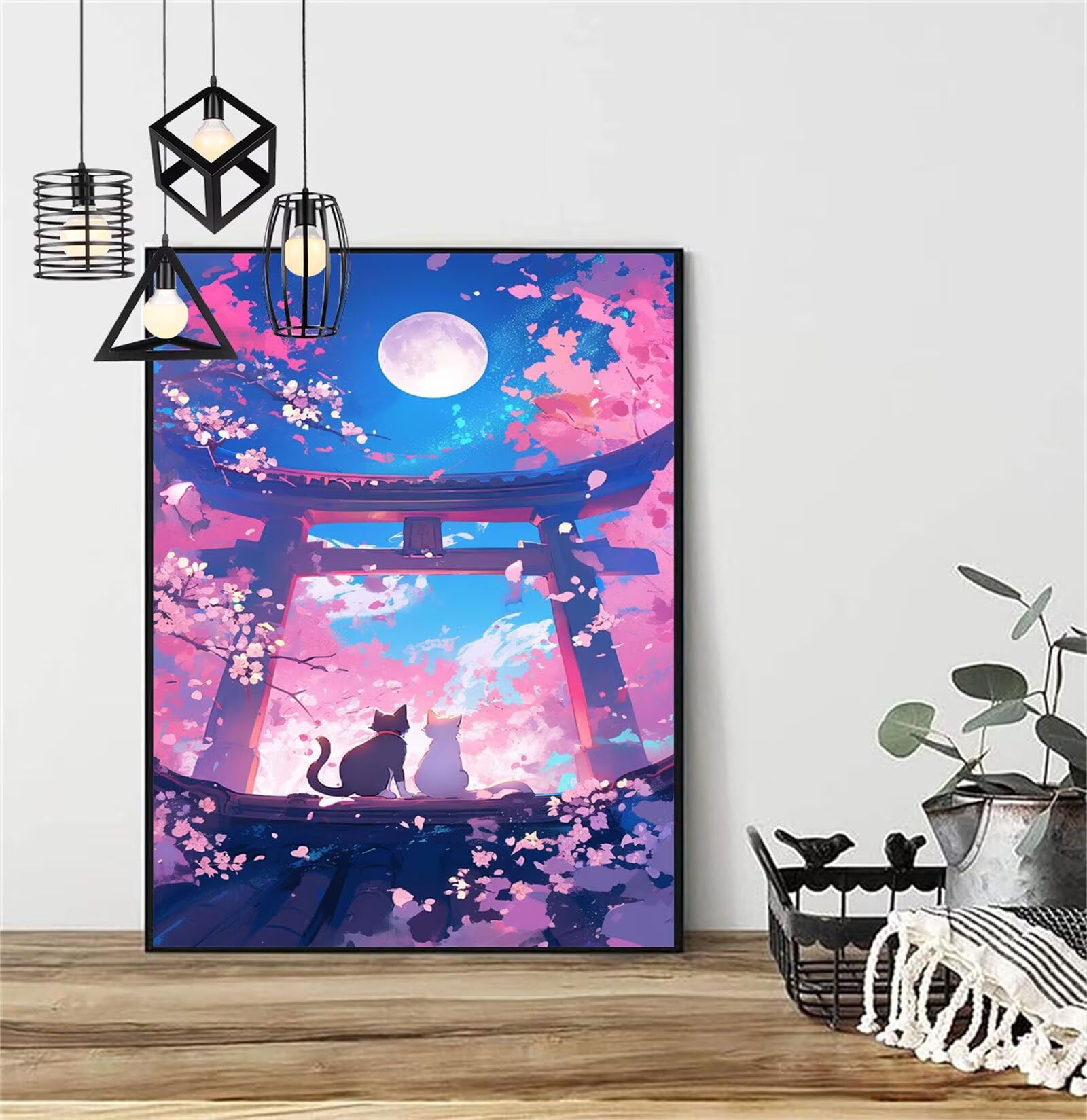 Diamentowe malowanie kot diamentowy obraz dzieci 100x150 cm 2025 diament malarstwo Japonia, DIY diamentowe rysunki ścieg krzyżykowy rzemiosło dla dorosłych, obraz diamentowy dekoracja domu prezenty