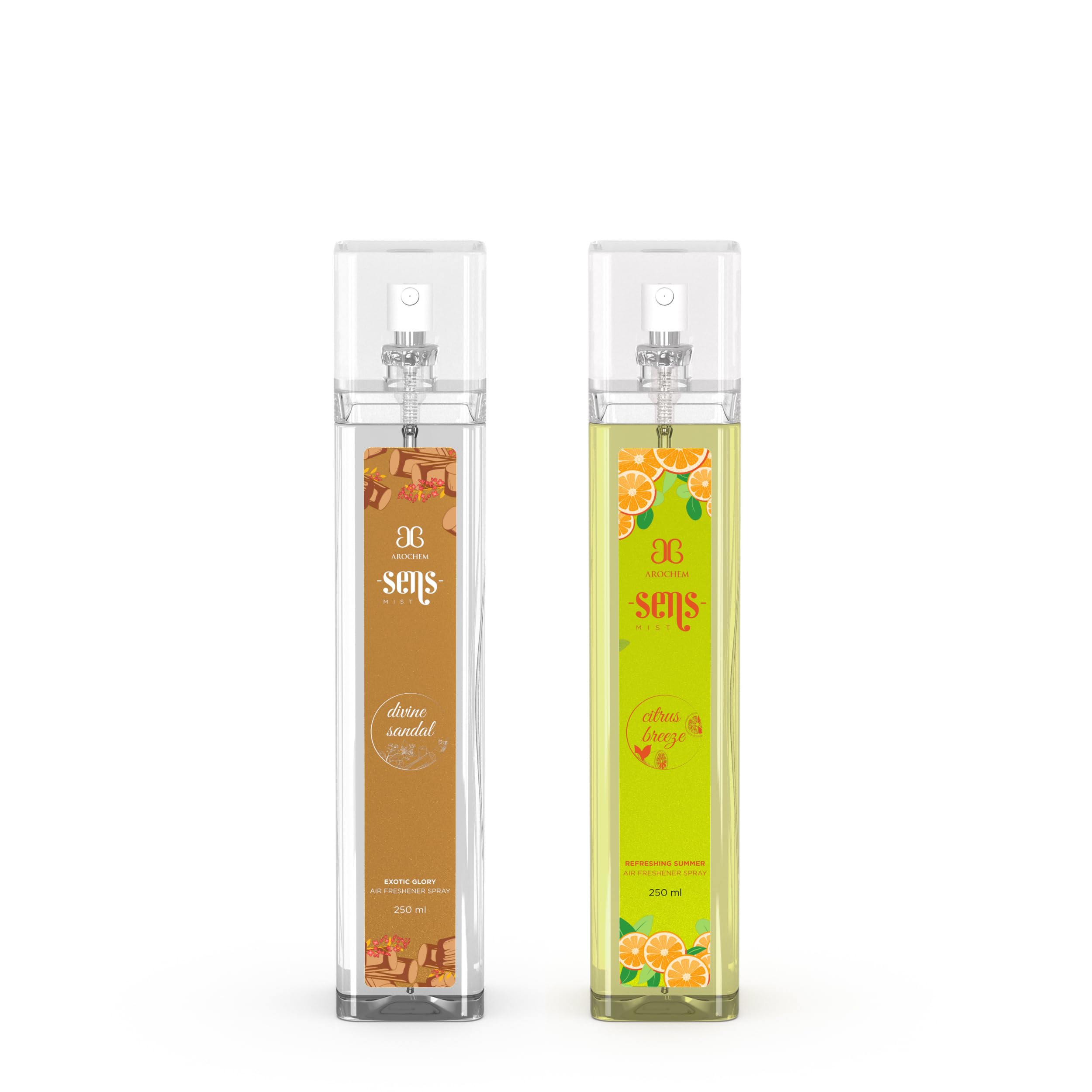 AROCHEM Divine Sandal 25ml and Citrus Breeze 250ml Air Freshener Spray Combo Pack of 2-image-9