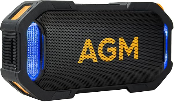 AGM MagROCK Portable Bluetooth Speaker, IP67 Waterproof, Drop-proof&Dust-proof, Bluetooth 5.3 Outdoor Speakers, Powerful Stereo Sound with Boosted Volume, Vibrant RGB Light, Magnetic Attachment Design