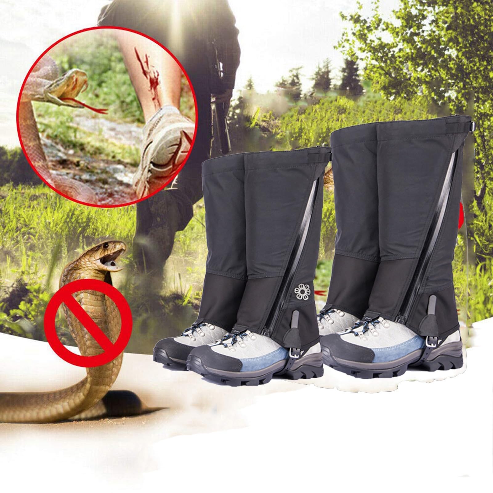 Guêtres de Jambe, Ouvertures de réglage cachées Guêtres de Raquette à neigeGuêtres d'extérieur, adaptées à l'alpinisme, à l'escalade, au Ski, à l'extérieur et à la randonnée