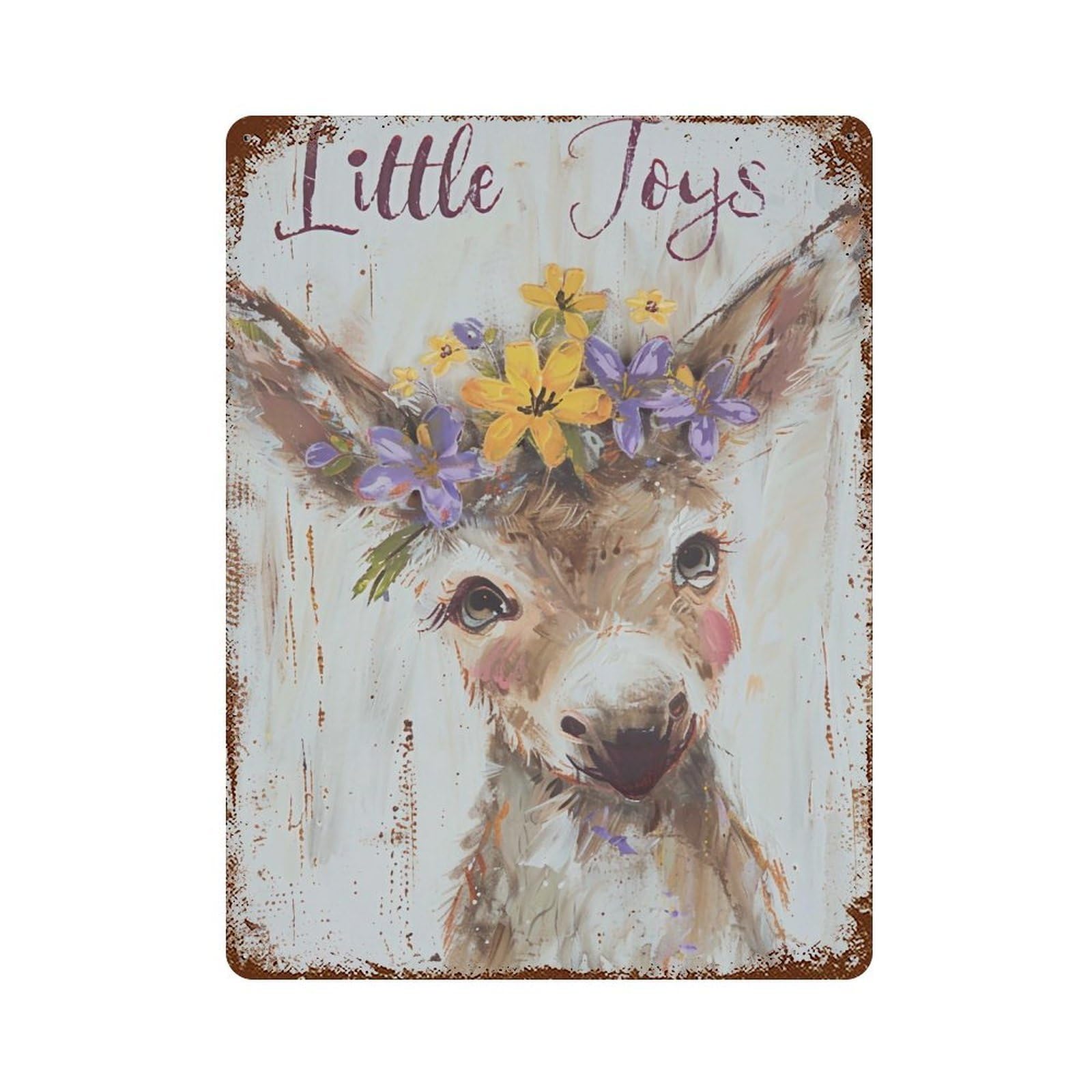 FHUYEURHRY Cute Little Deer 01 Wall Decor Retro Iron Vintage Art Metal Tin Sign Poster Modern Home Cofffee Club Art Bar Shop Decorations Style-21 40x30cm