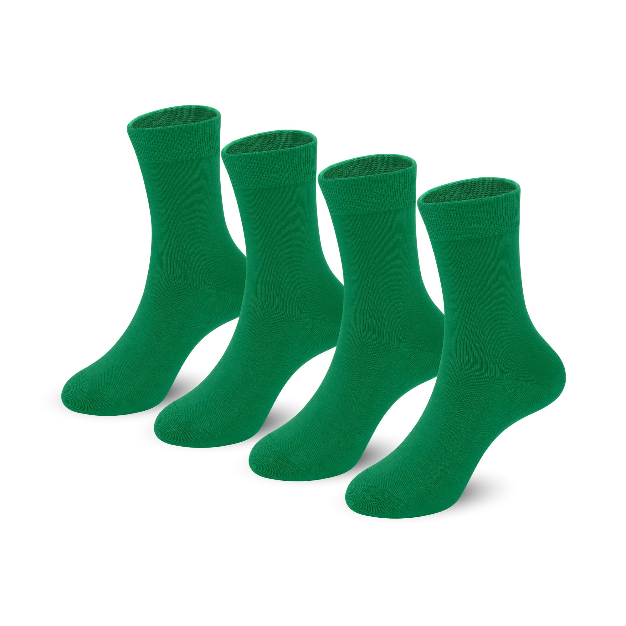 Sakusock4-Pack Combed Cotton Viscose Kids Casual Socks Cool Crew Fashion Neon & Solid Colors Dress Socks Elastic Fit for Girls Boys