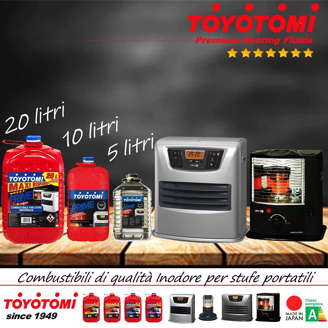 Toyotomi PRIME20L Combustibile Universale Inodore 20 Litri Blu (Ricondizionato)