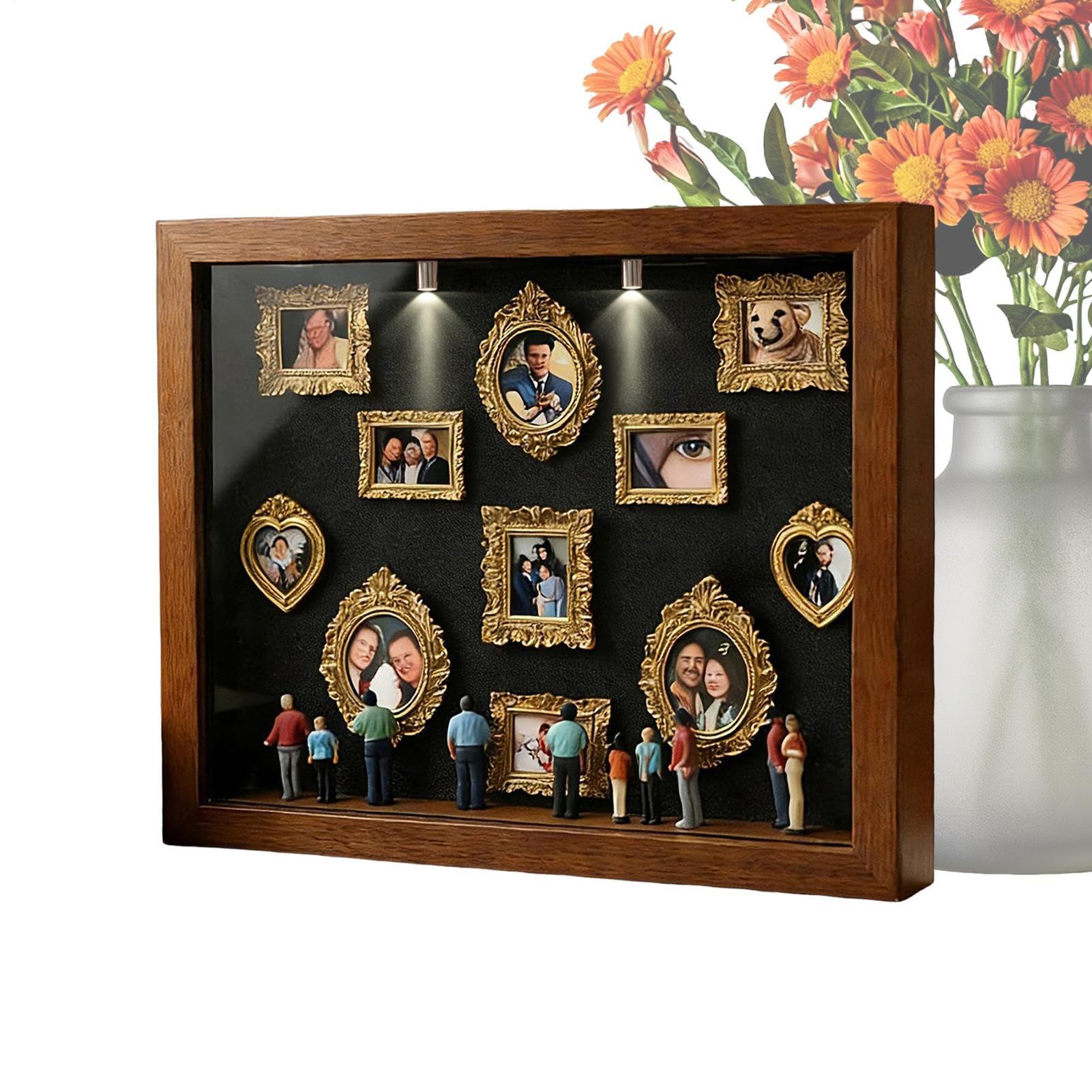 Mini Museo Fai Da Te Scatola Silhouette, Cornice Con Scatola Ombra Con Faretto, Set Multifunzionale Di Cornici Ombra, Mini Vetrina Interattiva Per Musei Per Matrimoni Compleanni Vacanze Appartamenti