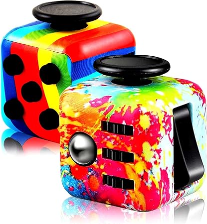 Amazon フィジェットキューブ サイコロキューブストレス解消 の軽減 キューブ 6in1 リリーフ 手持ち無沙汰を解消する玩具 おもちゃ 気分転換 プレゼント ポケットゲーム 2個 ハンドスピナー おもちゃ