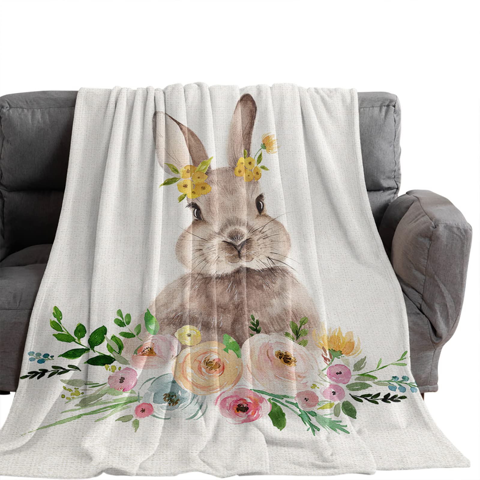 Chickwin Coperta Pasquale, 3D Coniglietto Coniglio Stampa Coperta di