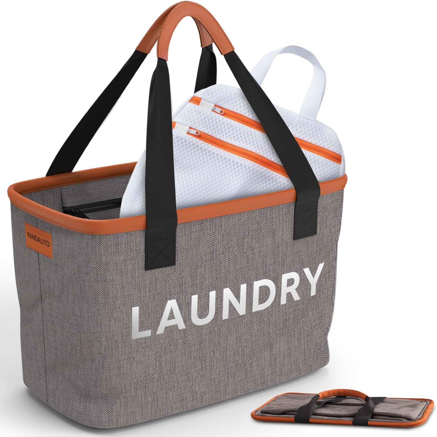 Small Laundry Basket Hamper & Mesh Bag – Collapsible Space-Saving with Handles – Portable Mini Clothes Bin for Kids, Nursery & Baby – Foldable for Dorm, RV, Travel & Apartment