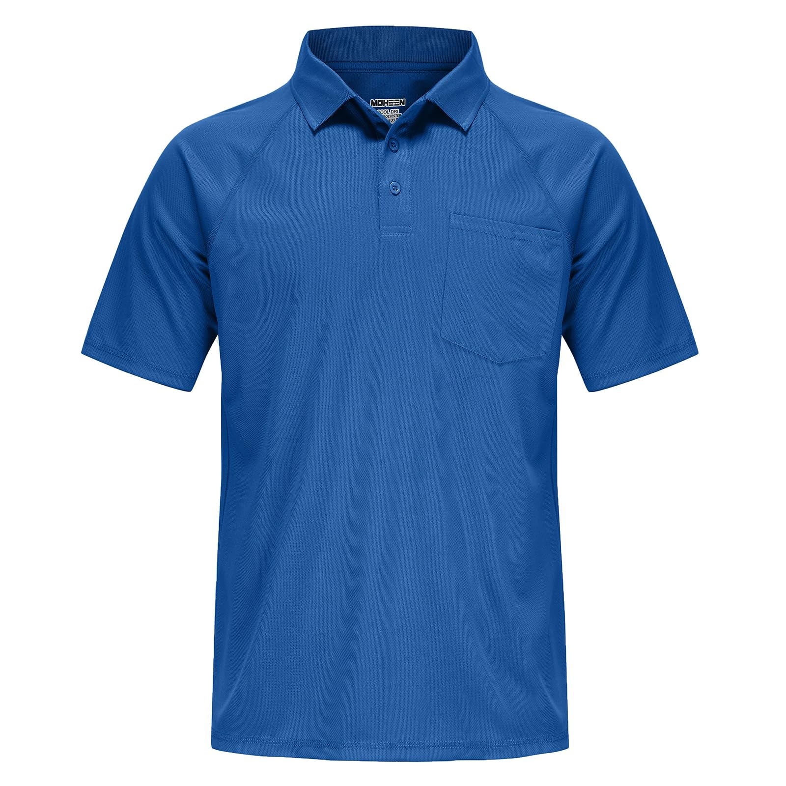 Mens Moisture Wicking Golf Polo Shirts UPF 50 Short Sleeve Shirt M-5XL