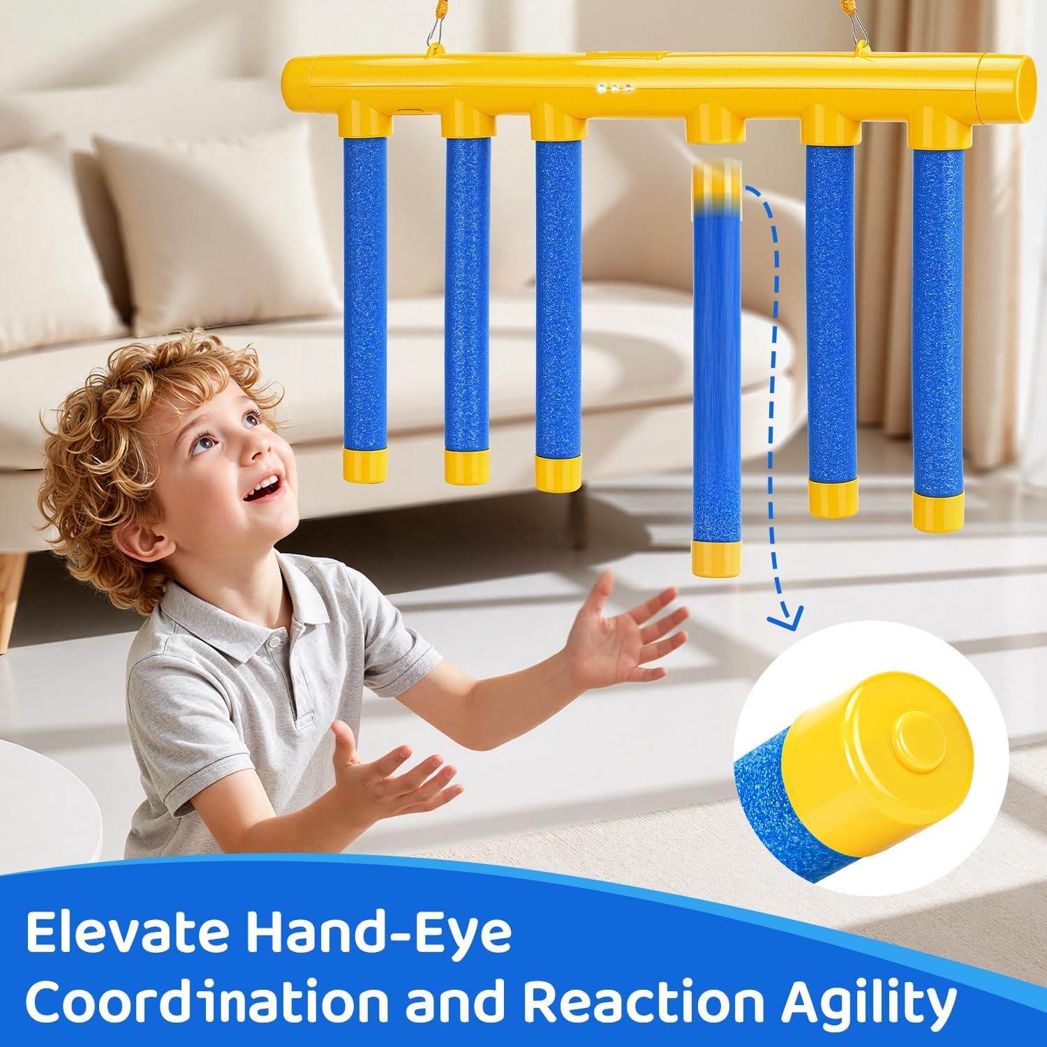 Reflex Sticks Challenge Game – Remote Control, 3 Speed Modes, Solo/Dual Play – Hand-Eye Coordination & Reaction Training Toy