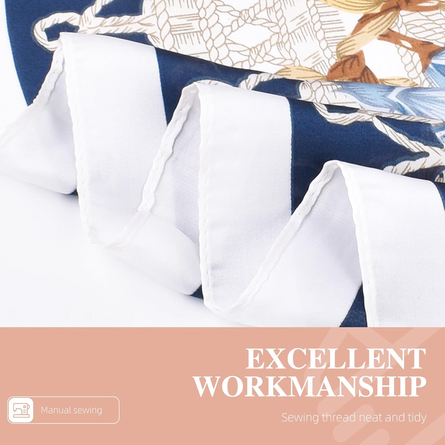 27.5 Inches Silk Head Scarf for Women Satin Hair Scarf Silk Wrap Neck Square Scarves Feeling Scarf Boho Headwear - Image 7