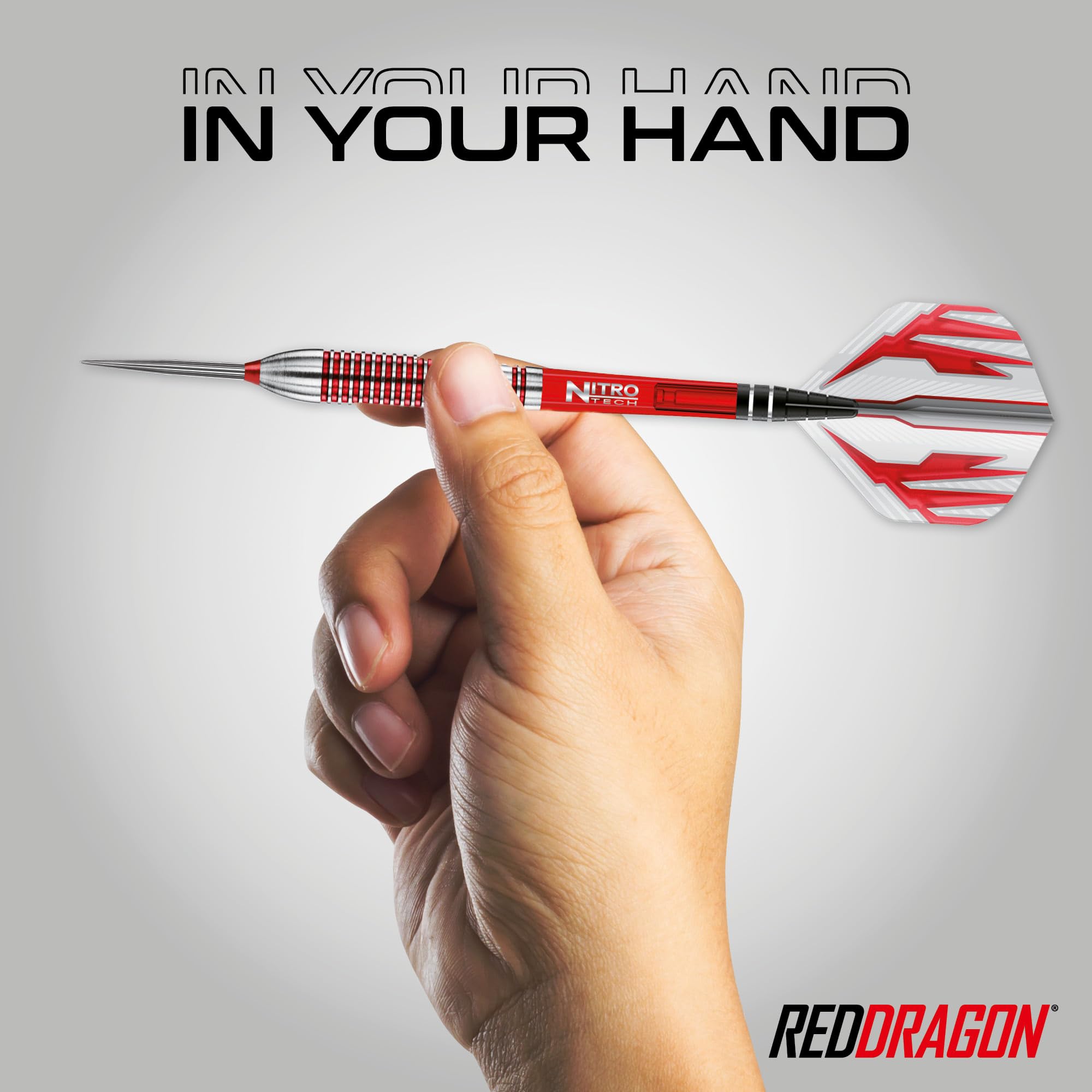 RED DRAGON Reflex 24g, 26g o 28g Dardos de Tungsteno de Punta de Acero con Plumas y Eje de Dardos