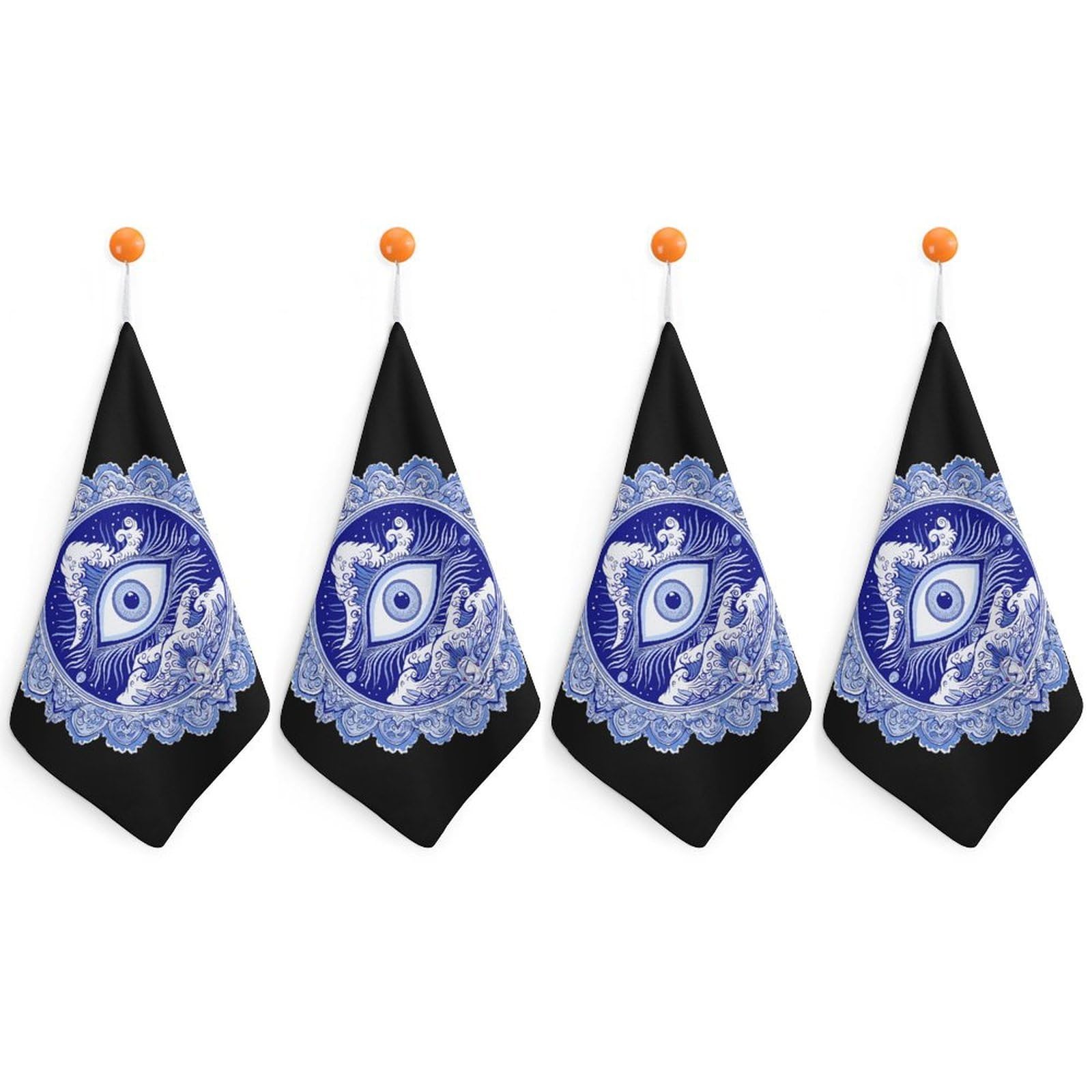 CGSBNGHA Matiasma Evil Eye Hand Towel Hanging Face Towels Cleaning Cloths Handkerchief for Bathroom Kitchen