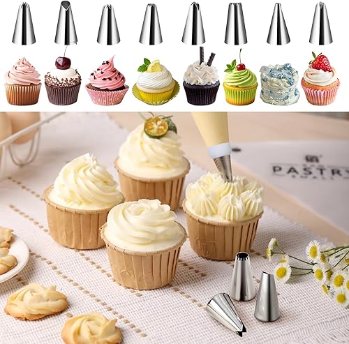 Miniatura 8 de Kit de decoración de pistola de prensa de galletas, 27 piezas de herramientas de horneado premium para prensa de galletas y decoración de pasteles