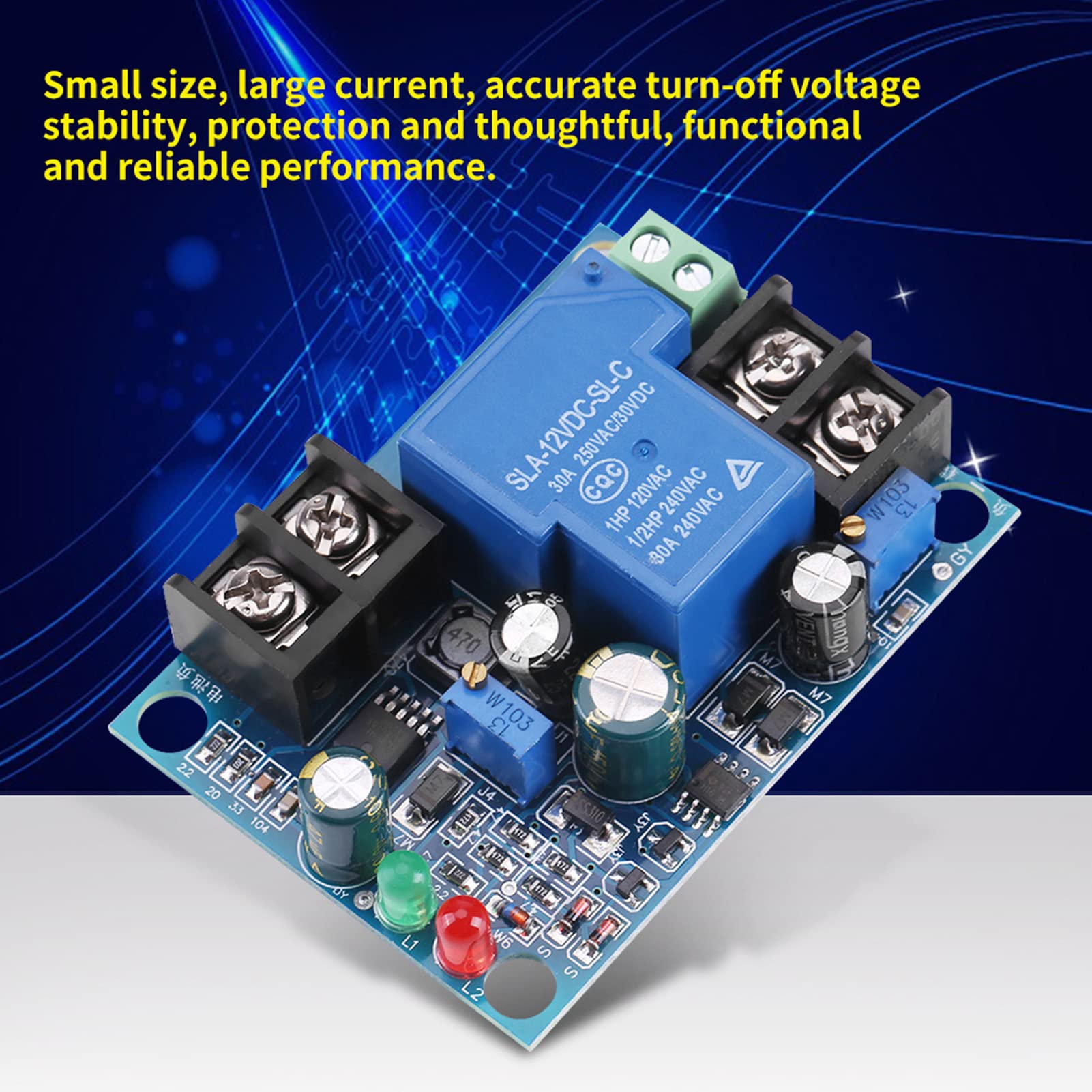 Circuito del Controlador de Carga de la Batería, Cargadores de Batería 30A Cargador Automático Cargador de Carga Módulo de Protección del Controlador de Carga 12V (12V dedicado)