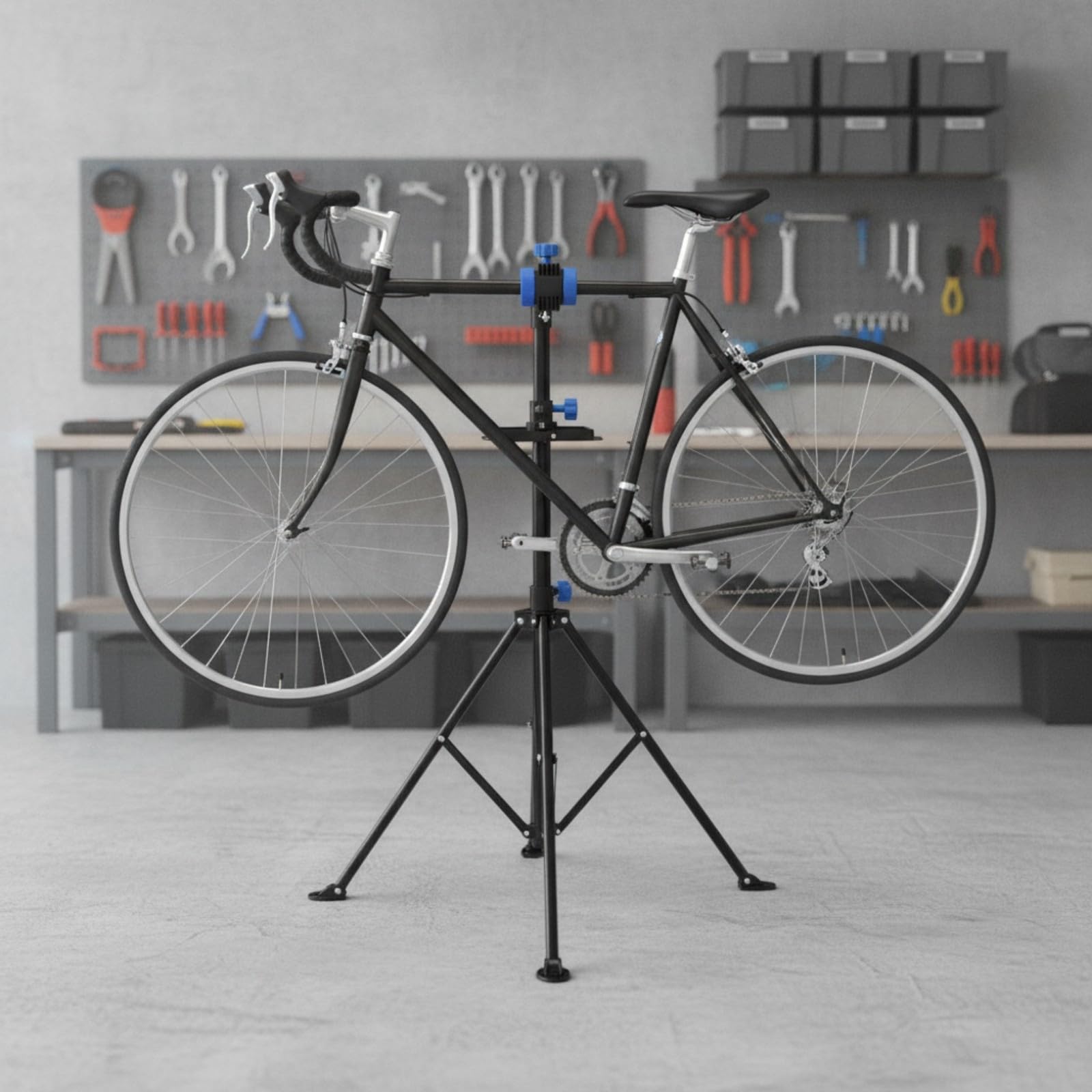 Soporte para Bicicleta con Trípo Giratorio, Caballete Mantenimiento para Bicicleta, Ligero, Garaje , Rojo