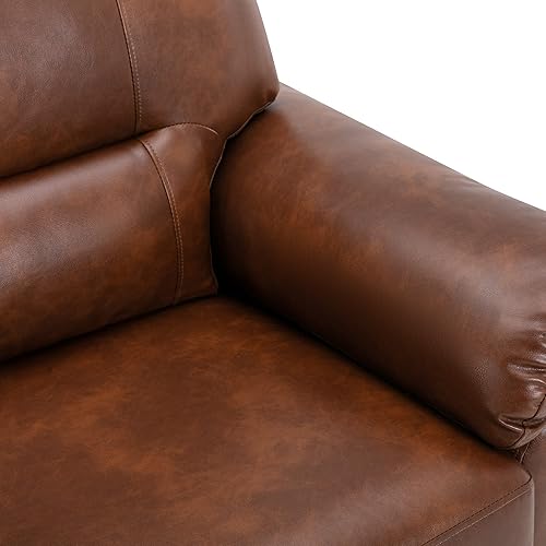 Miniatura 8 de Morden Fort Silla decorativa de piel sintética, muebles modernos de lujo y cómodos de mediados de siglo para sala de estar, apartamento, oficina,