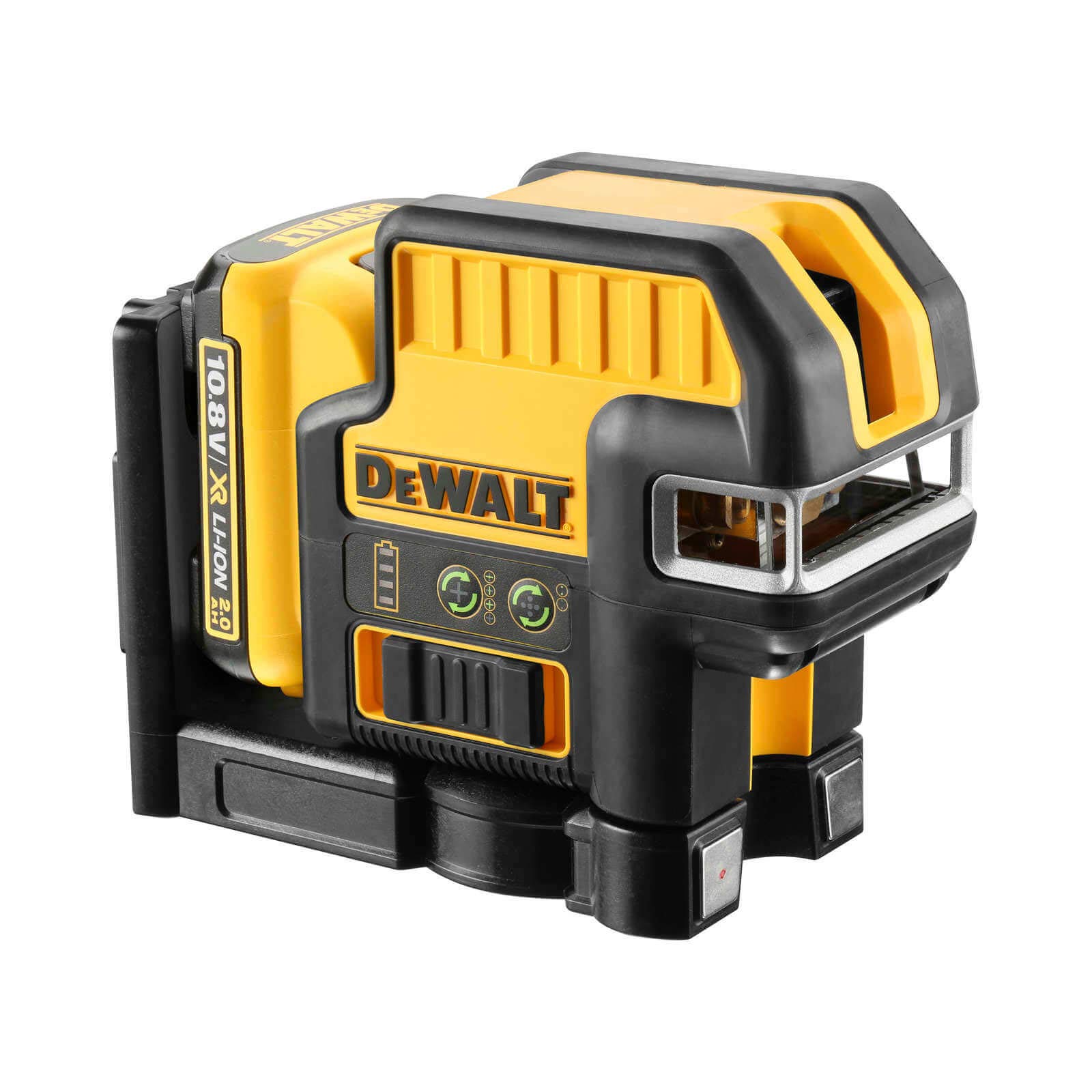 Dewalt 12 V akumulator 2-punktowy/krzyżowy laser zielony DCE0822D1G (samopoziomujący, funkcja pionu w górę i w dół, obszar roboczy: 30 m (50 m z odbiornikiem), dokładność: +/-3 mm @ 10 m, IP65)