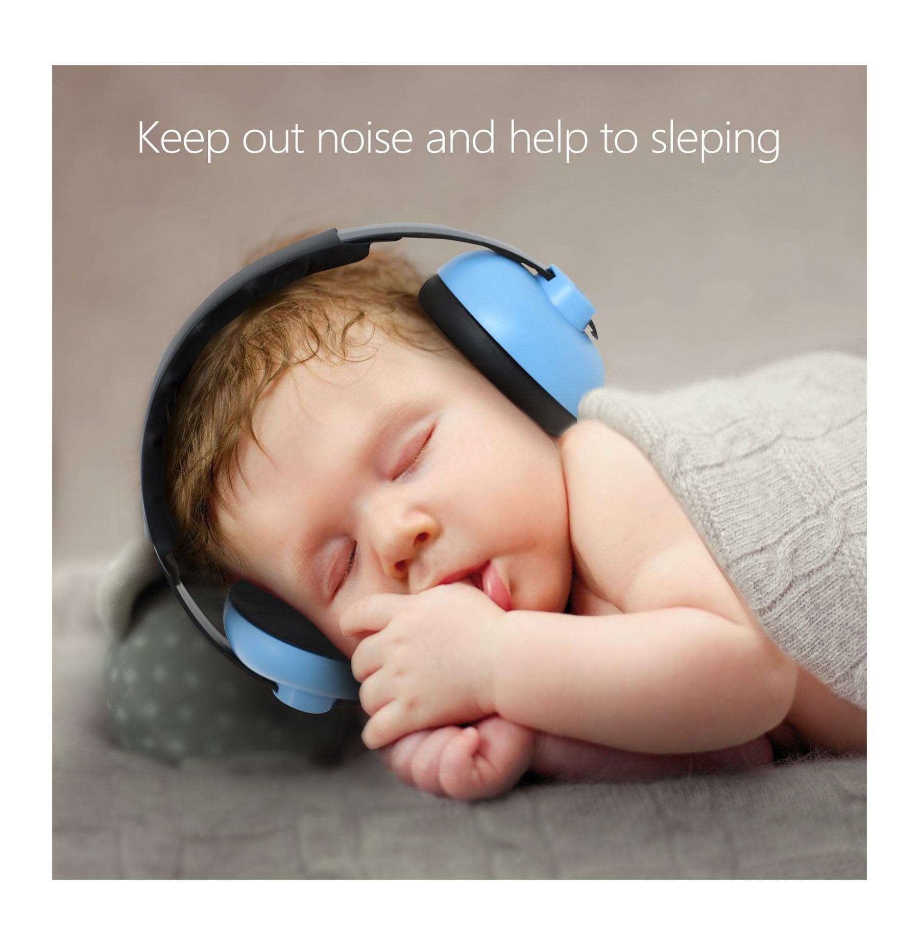 Baby Noise Cancelling Headphones - Kids Ear Muffs for Airplane, Travel, Sleep, Loud Environments - Infant & Toddler Ear Protection, Comfortable Noise Reduction Ear Muffs (BLUE) 3