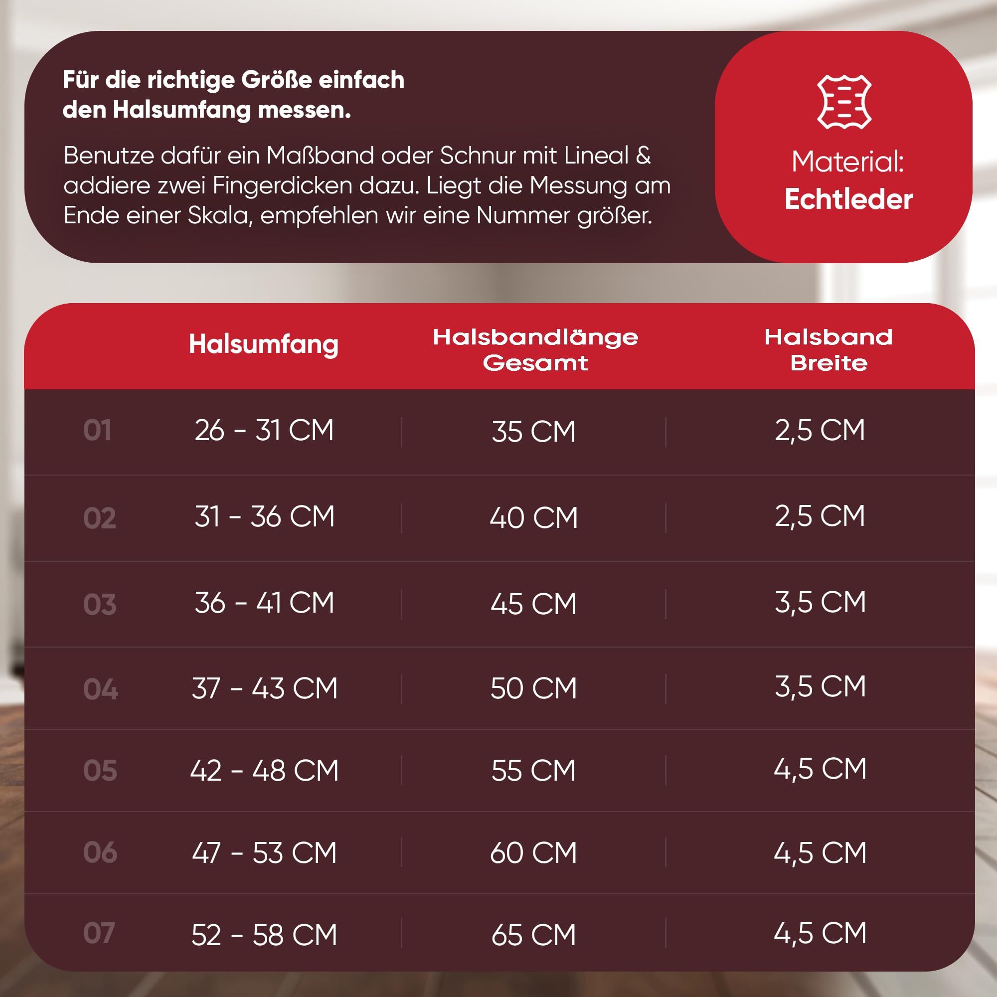 MICHUR Julieta Hundehalsband Leder, Lederhalsband Hund, Halsband, Rot, Leder, mit Lilien, Strasssteinen und großem Kristall