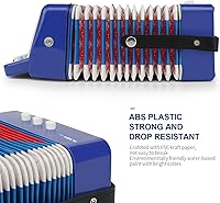 Vista 4 de Acordeón para niños, control de 10 teclas, mini juguete de acordeón, regalos fáciles de tocar para niños y principiantes, instrumento musical ligero