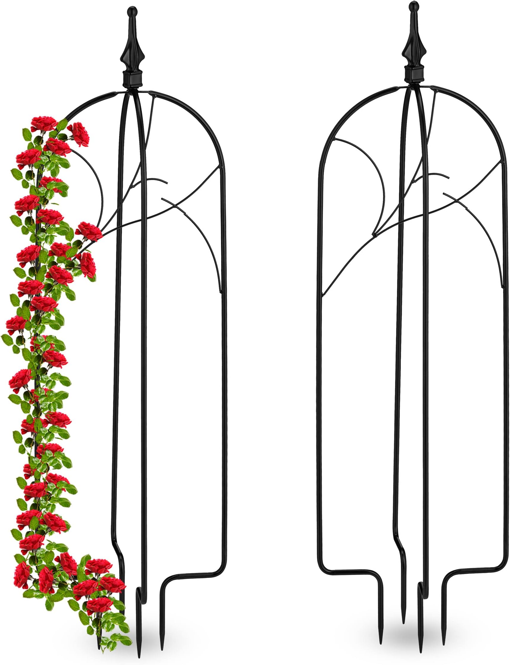 VERDOBA Obelisk Rankhilfe Metall 2erSet Rankenhilfe für Pflanzen