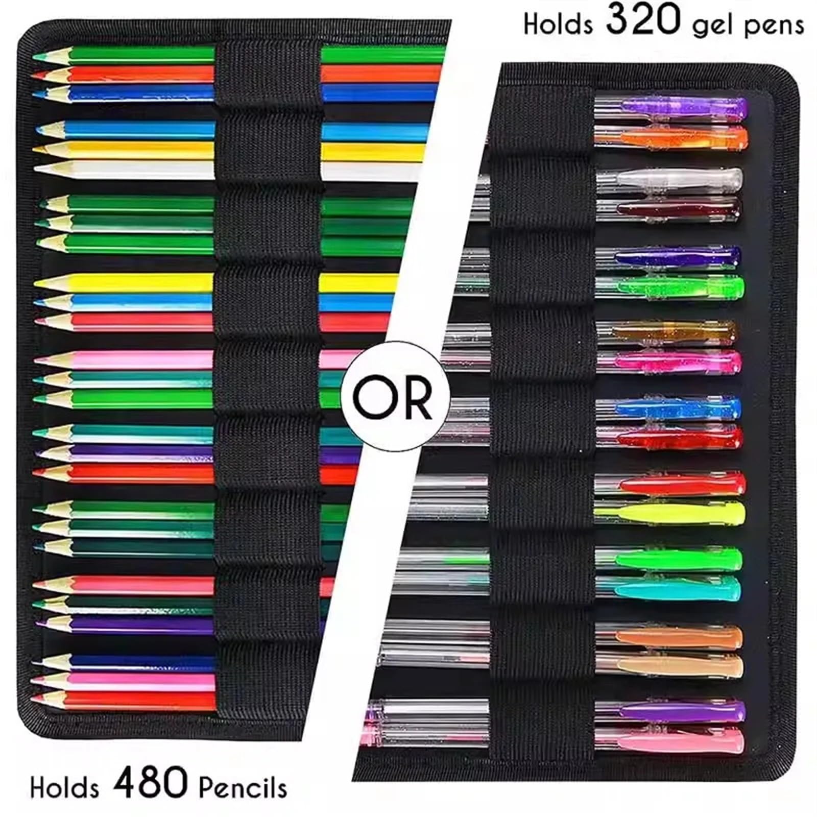 Trousse Feutre Trousse à Crayons de Grande capacité, Fournitures Papeterie 480, Organisateur Trousse