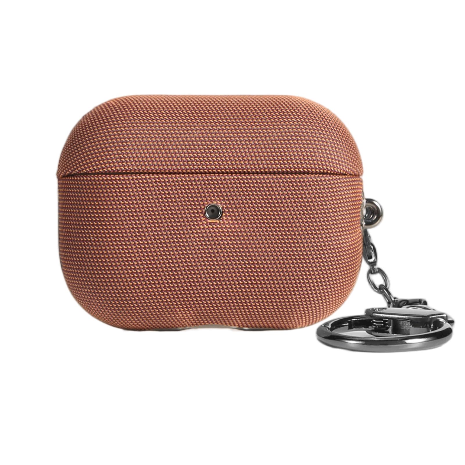 Generic Schutzhülle kompatibel mit AirPods der 3. Generation (2021) (Farbe: Braun) Stofftextur-Schutzhülle, harte Vollabdeckung