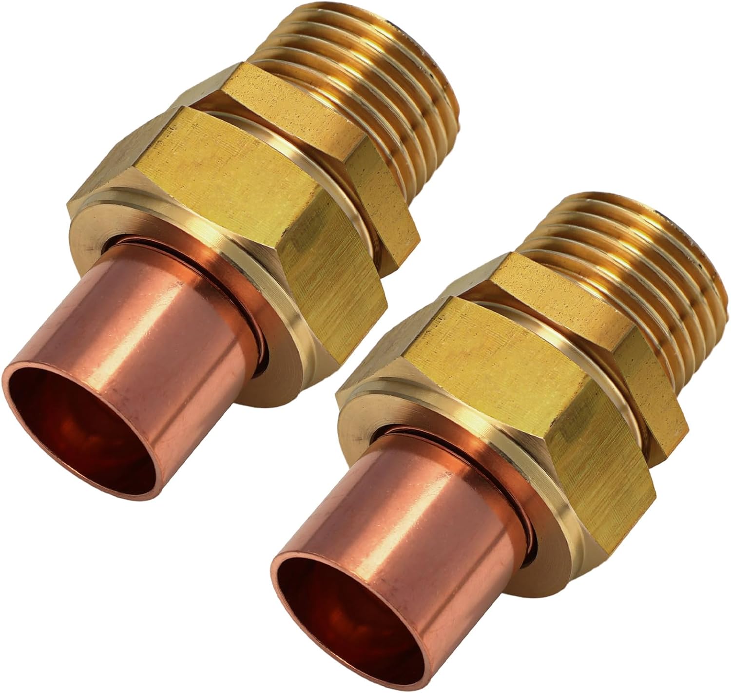 OS-287 水道用銅管継手 ハーフユニオン 黄銅製スリーブ オンダ製作所 ねじサイズR1/2 OS-287 - 【通販モノタロウ】 2パック 1/2インチ C x MIP 銅パイプ ユニオン LF 真鍮 C x オス 鉄 ネジ接続 銅継手 汗と雄ネジ接続