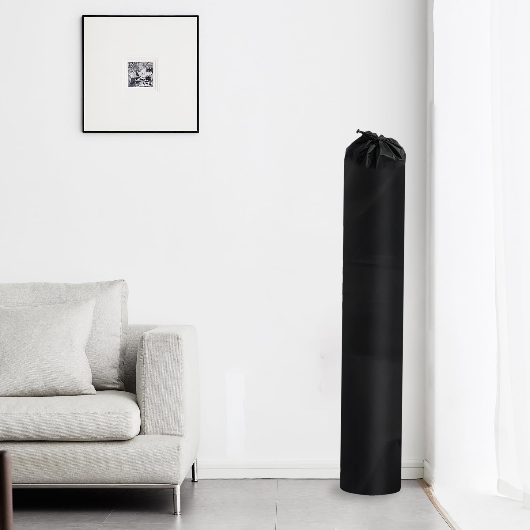 Klmnop Borsa Jumbo per tappeti fino a 1,8 x 2,9 m, in tessuto Oxford, con coulisse, per tappeti arrotolati, traslochi, imballaggio, protezione, Nero , 20x94 Inch, Classico
