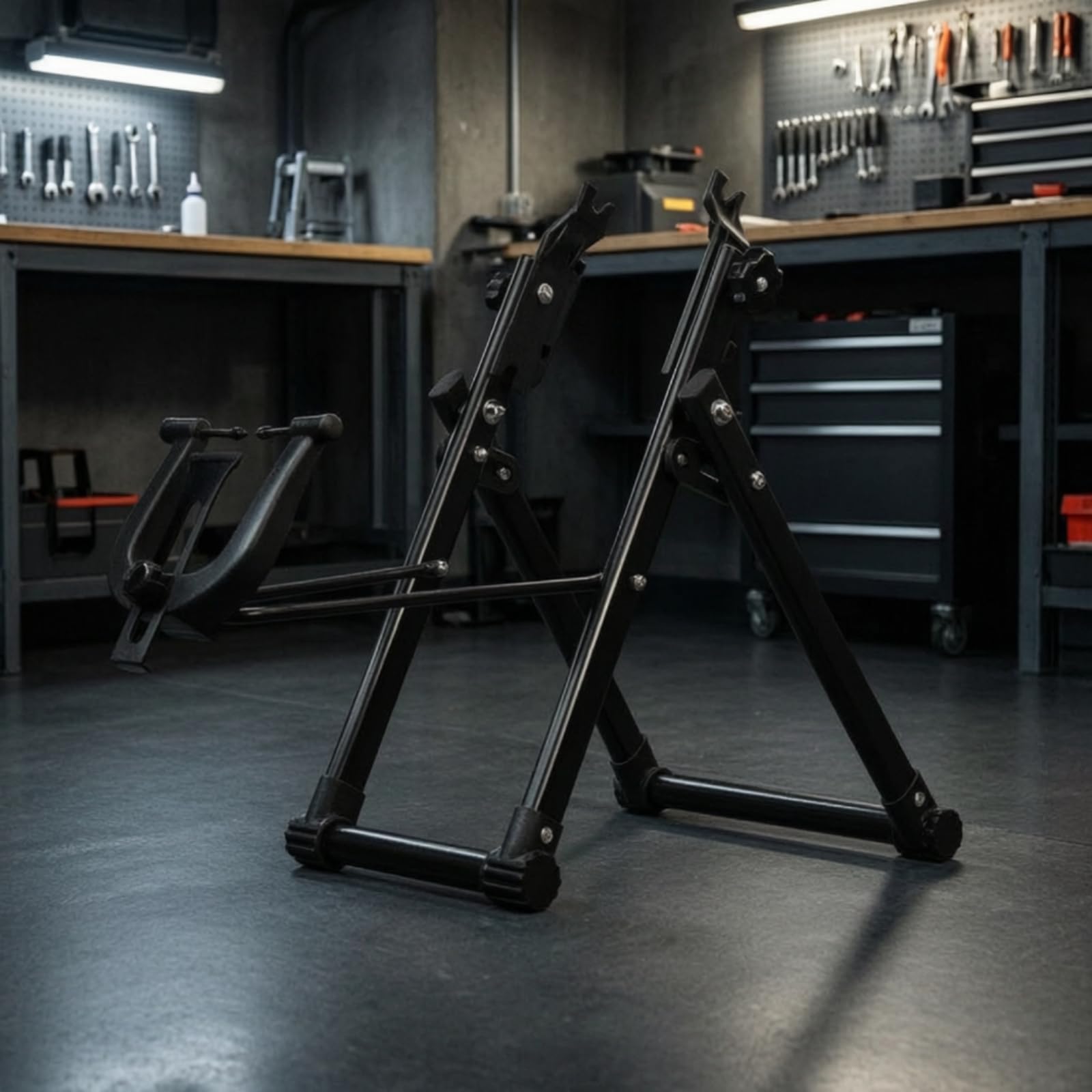Fahrrad-Zentrierständer präzise Zentrierständer mit Klapprahmen stabil Laufradzenterständer für Radfahrer, Garage