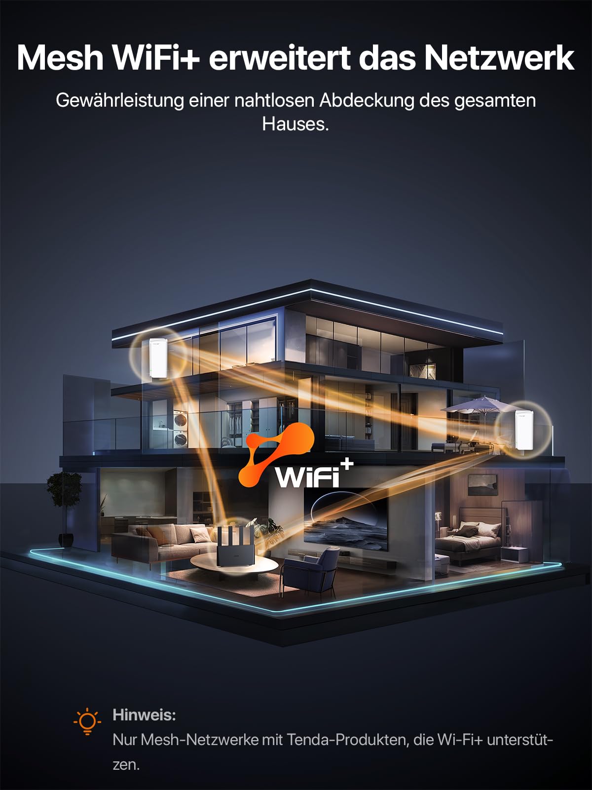 Tenda 4G08 4G08 Router 4G+ SIM, AC1200 CAT6 dwuzakresowy router do 300 Mb/s, router Nano SIM z 4 antenami zewnętrznymi, port Gigabit LAN/WAN, OpenVPN, MU-MIMO, Mesh Wi-Fi+, Plug & Play
