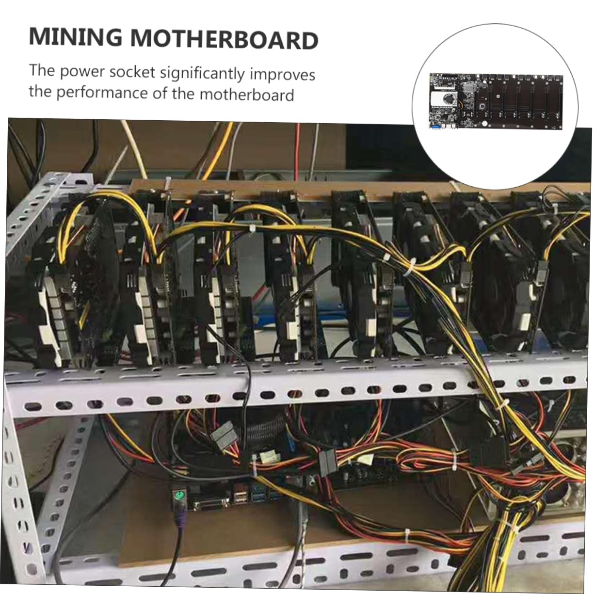 Scheda Madre per Mining Modello T37, Supporto 8 Gpu, Slot Ddr3, 8 Porte Pcie, Vga Integrata per Macchina Mineraria Stabile
