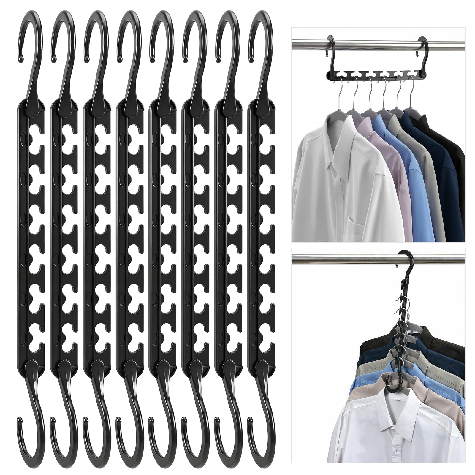 Photo 1 of HOUSE DAY Sturdy Space Saving Hangers 12 Pack, Cascading Hangers Organizer