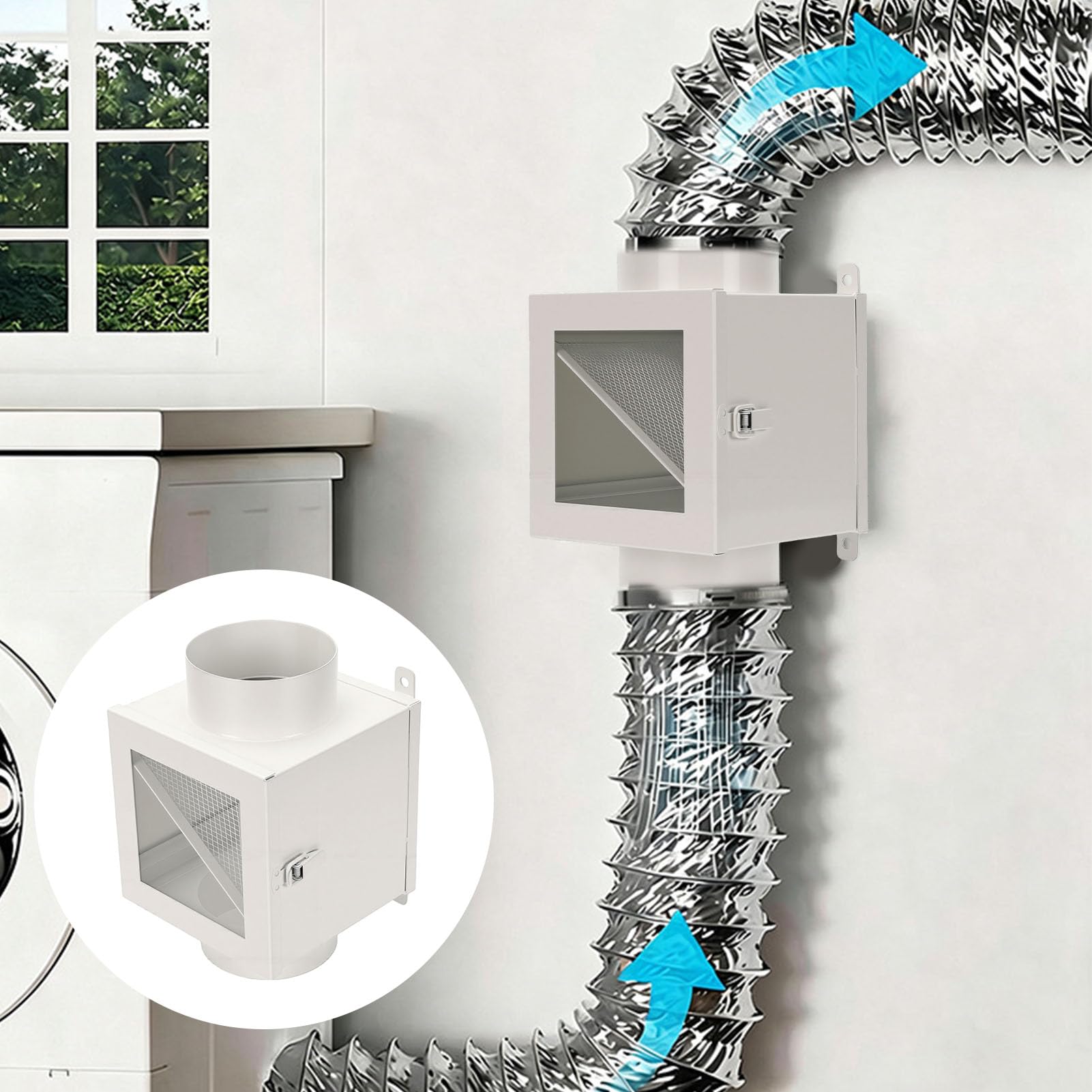 FTVOGUE Kit de Ventilación para Secadora de 4 Pulgadas, Colector de Pelusa