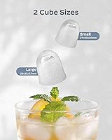 Vista 6 de Silonn - Máquina de hielo para encimera, máquina de hielo portátil con asa de transporte, máquinas de hielo autolimpiables con cesta y cuchara, 9