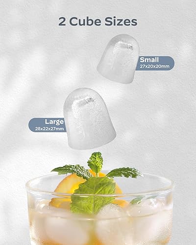 Miniatura 6 de Silonn - Máquina de hielo para encimera, máquina de hielo portátil con asa de transporte, máquinas de hielo autolimpiables con cesta y cuchara, 9