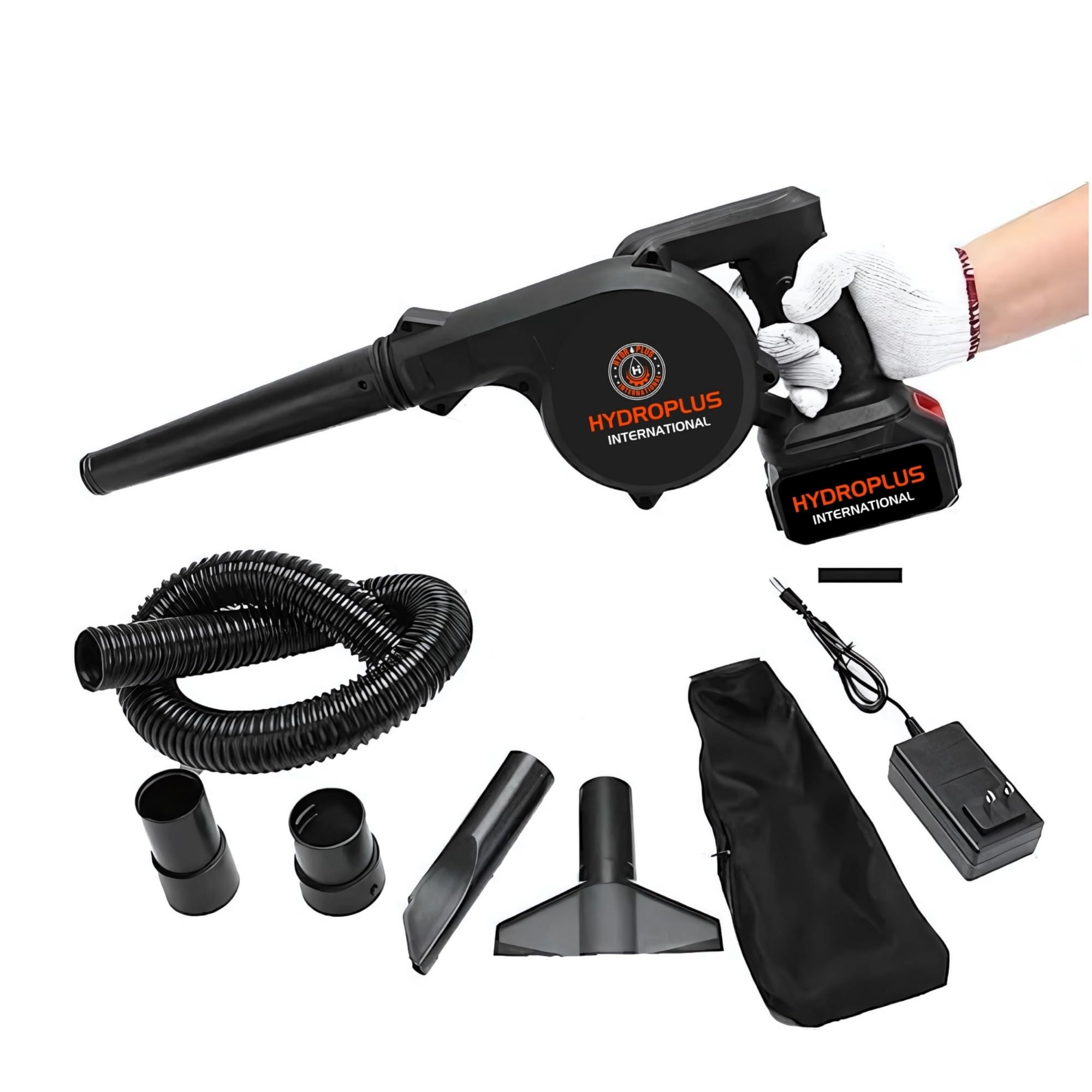 Hydro Blow Cordless Air Blower & Vacuum 2-in-1 | Portable Battery Powered Handheld with Variable Speed | Multipurpose Leaf Blower for Gardening, Car & Dust Cleaning-image-32